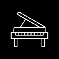 piano línea invertido icono diseño vector