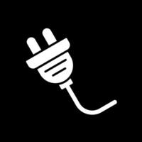 Plug Glyph Inverted Icon Design vector