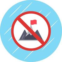 Prohibited Sign Flat Circle Icon Design vector