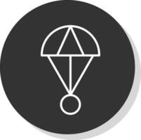 Skydive Glyph Due Circle Icon Design vector