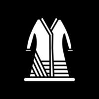 Bathrobe Glyph Inverted Icon Design vector