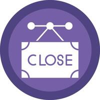 Close Glyph Due Circle Icon Design vector