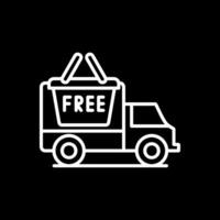 Free Delivery Line Inverted Icon Design vector