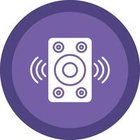 Speaker Line Shadow Circle Icon Design vector