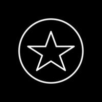 Star Line Inverted Icon Design vector