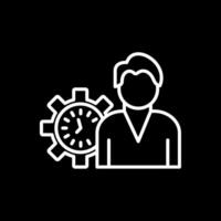 Working Hours Line Inverted Icon Design vector