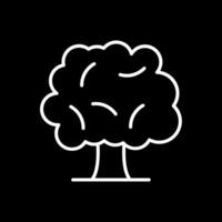 Tree Line Inverted Icon Design vector