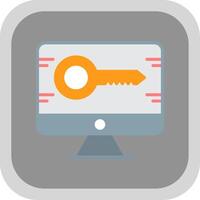 Access Flat round corner Icon Design vector