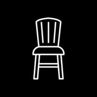 Dining Chair Line Inverted Icon Design vector