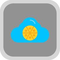 Cloud Flat round corner Icon Design vector