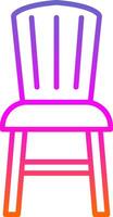 Dining Chair Line Gradient Icon Design vector