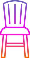 Dining Chair Line Gradient Icon Design vector