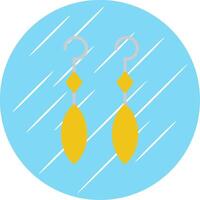 Earring Flat Circle Icon Design vector