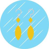 Earring Flat Circle Icon Design vector