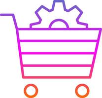E-commerce Solution Line Gradient Icon Design vector