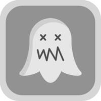 Ghost Flat round corner Icon Design vector