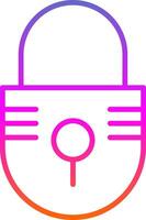 Lock Line Gradient Icon Design vector