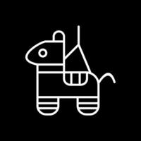 Pinata Line Inverted Icon Design vector