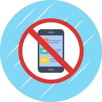 Prohibited Sign Flat Circle Icon Design vector