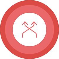 Shuffle Glyph Due Circle Icon Design vector