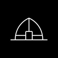 Tent Line Inverted Icon Design vector