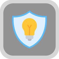 Shield Flat round corner Icon Design vector