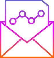 Email Marketing Line Gradient Icon Design vector