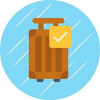 Luggage Flat Circle Icon Design vector