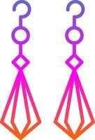 Earrings Line Gradient Icon Design vector