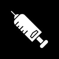 Injection Glyph Inverted Icon Design vector