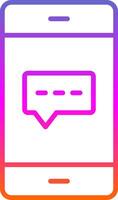 Live Chat Line Gradient Icon Design vector