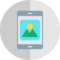 Mobile Application Flat Scale Icon Design vector