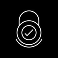 Security Check Line Inverted Icon Design vector