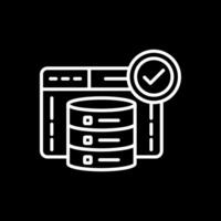 Server Line Inverted Icon Design vector