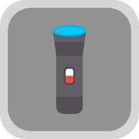 Torch Flat round corner Icon Design vector
