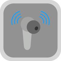 Earbud Flat round corner Icon Design vector