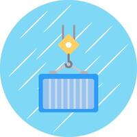 Container Flat Circle Icon Design vector
