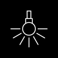 Headlight Line Inverted Icon Design vector
