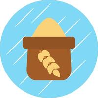 Flour Flat Circle Icon Design vector