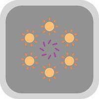 Firework Flat round corner Icon Design vector