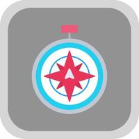 North Flat round corner Icon Design vector