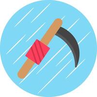 Scythe Flat Circle Icon Design vector