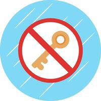 Prohibited Sign Flat Circle Icon Design vector
