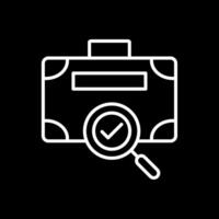 Suitcase Line Inverted Icon Design vector