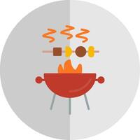 Skewer Flat Scale Icon Design vector