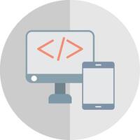 Adaptive web development Flat Scale Icon Design vector