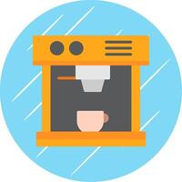 Coffee Machine Flat Circle Icon Design vector