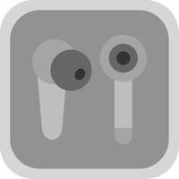 Earbud Flat round corner Icon Design vector