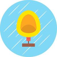 Egg Chair Flat Circle Icon Design vector