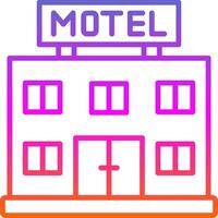 motel línea degradado icono diseño vector